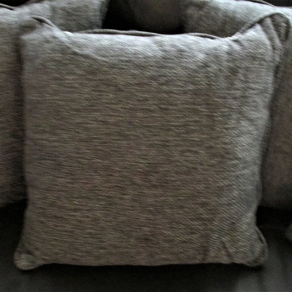 THREE GREY ACCENT PILLOWS - Picture 1 of 6